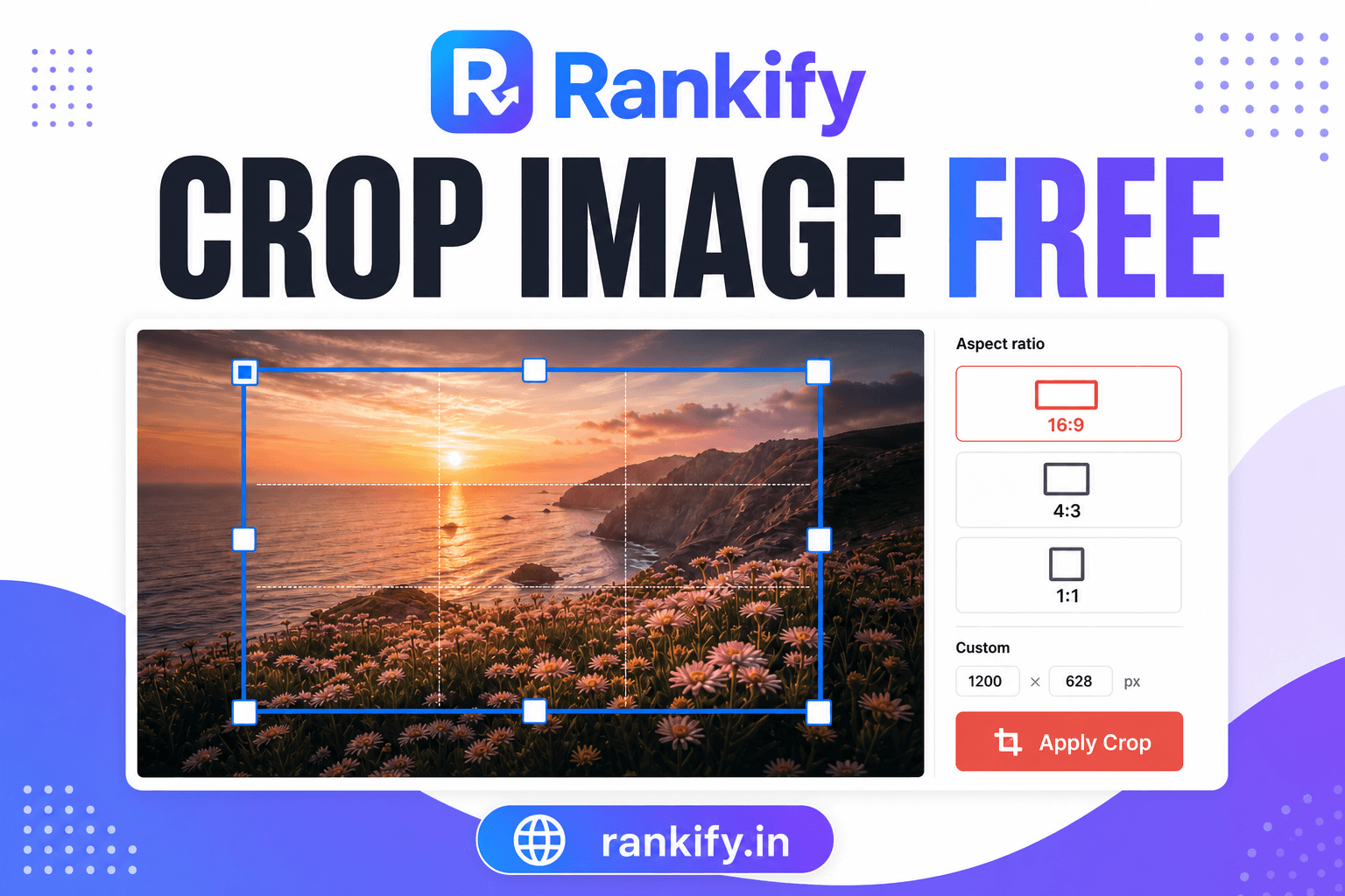 How to crop an image online for free — illustrated how-to guide on Rankify
