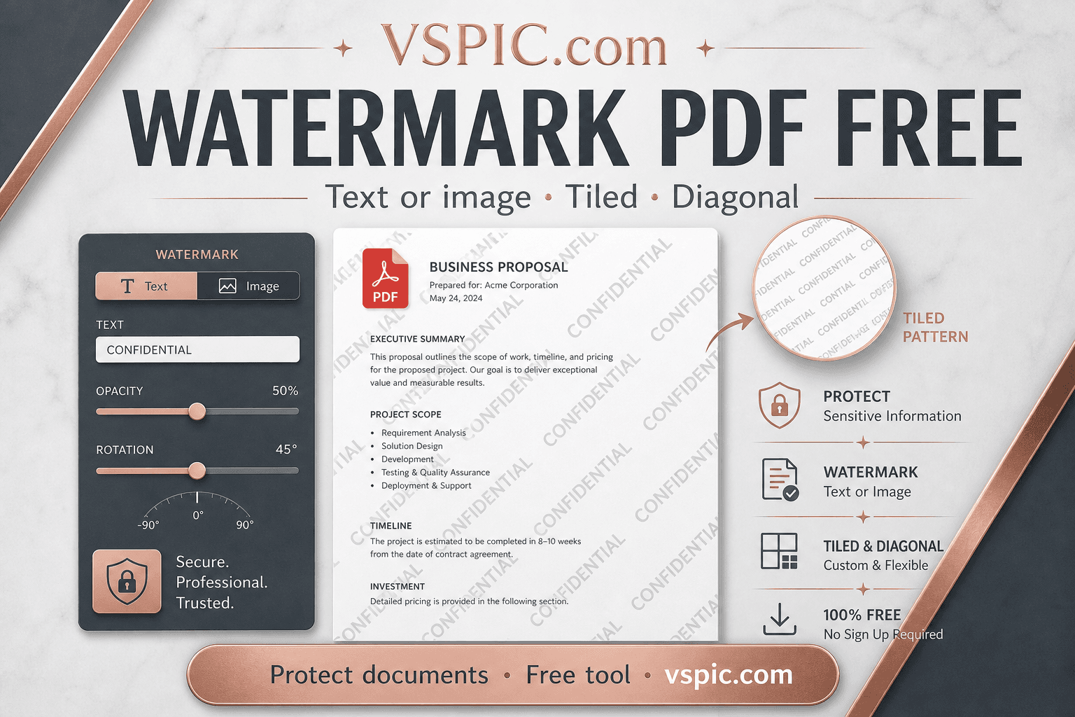How to add a watermark to a PDF online — illustrated how-to guide on Rankify