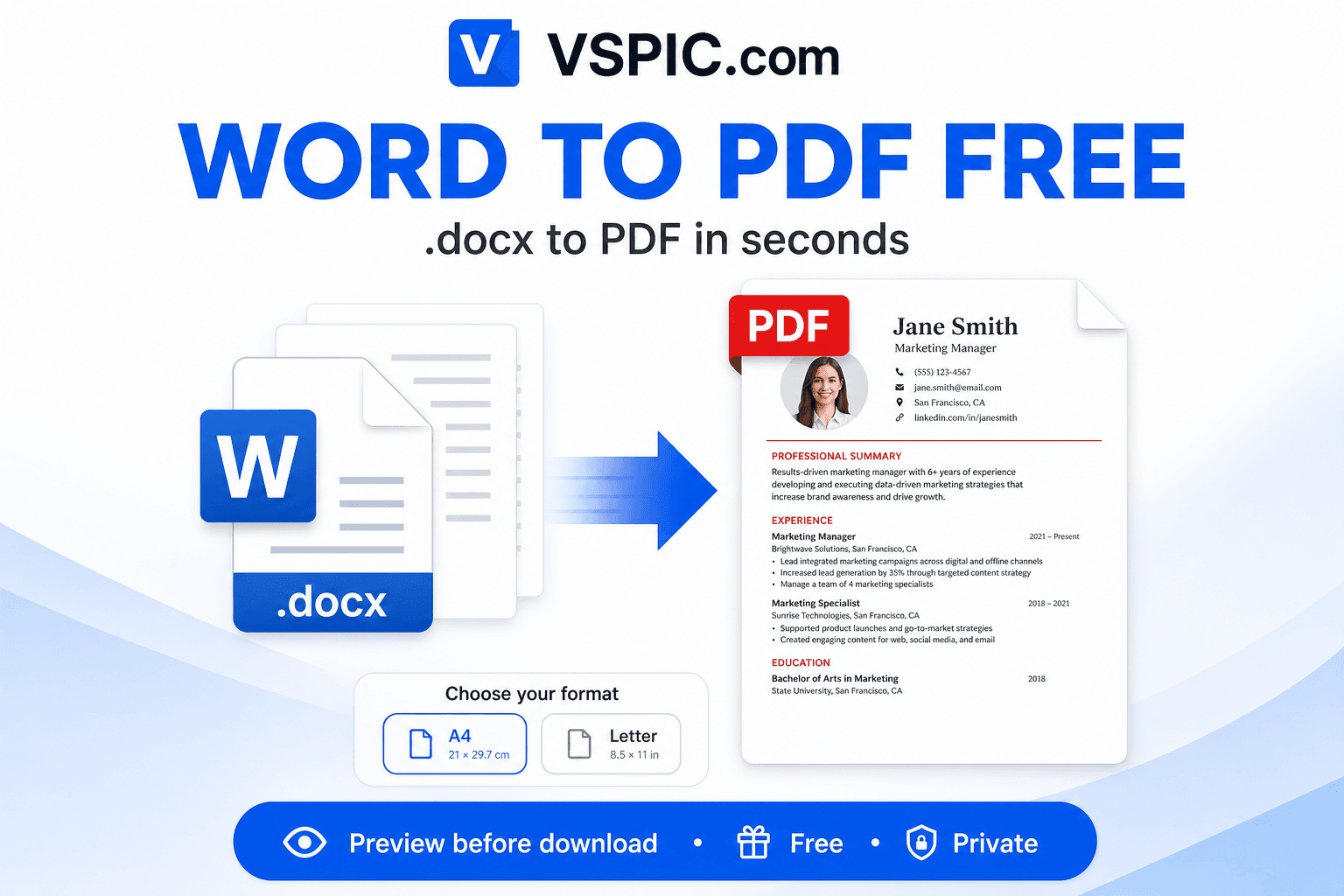 How to convert Word to PDF online for free — illustrated how-to guide on Rankify